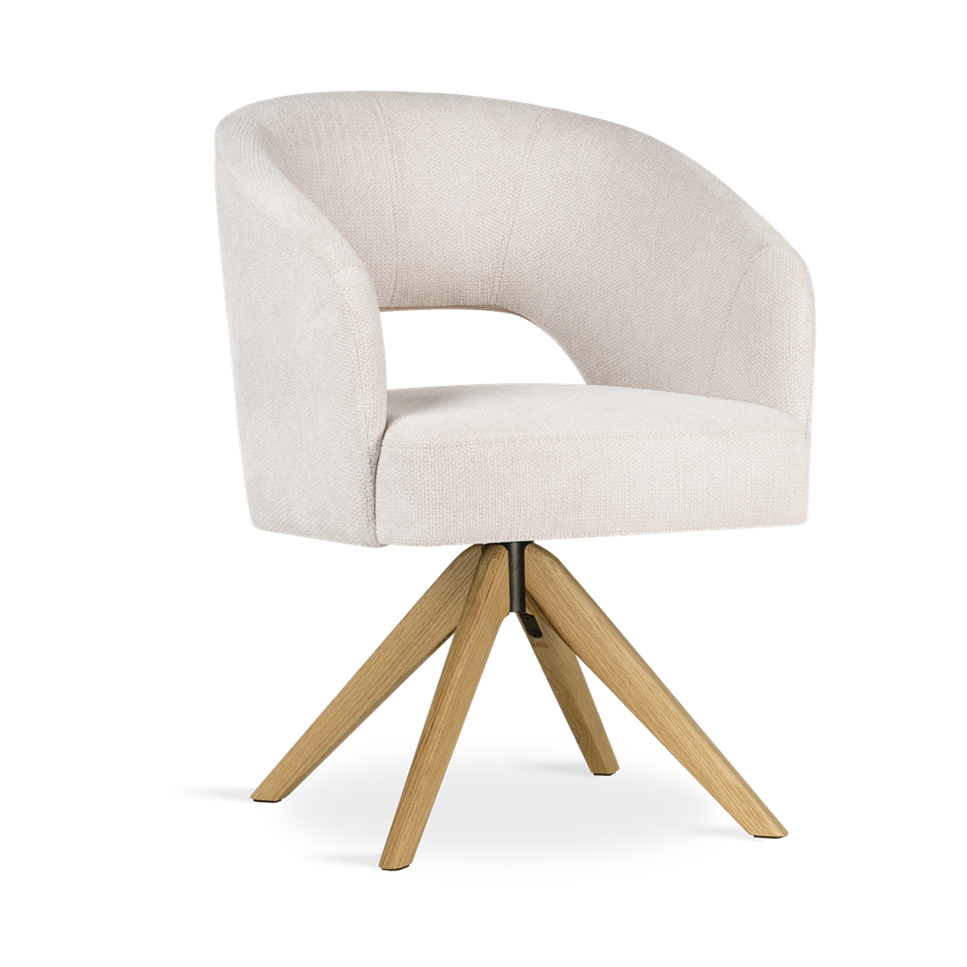 INES SUPREME WOOD Swivel Chair - Atreve - usiądź wygodnie, żyj lepiej