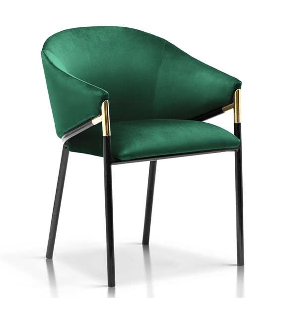 Krzesło FANCY zielony/ noga czarna