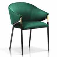 Krzesło FANCY zielony/ noga czarna