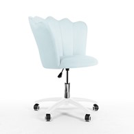 Krzesło obrotowe PRINCESSA błękitny, noga biała
