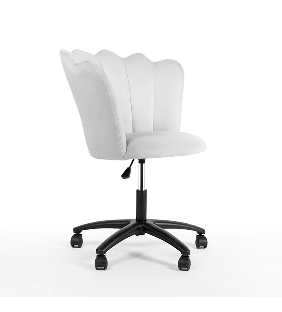 Krzesło obrotowe PRINCESSA srebrny, noga czarna