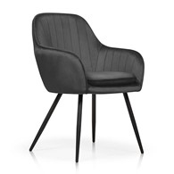 Krzesło ROMA czarny/ noga czarna