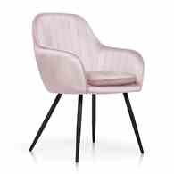 Krzesło ROMA różowy/ noga czarna