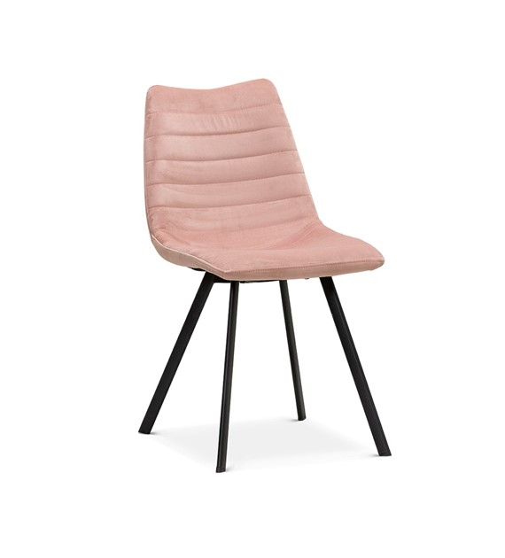 Krzesło ROXA różowy/ noga czarna