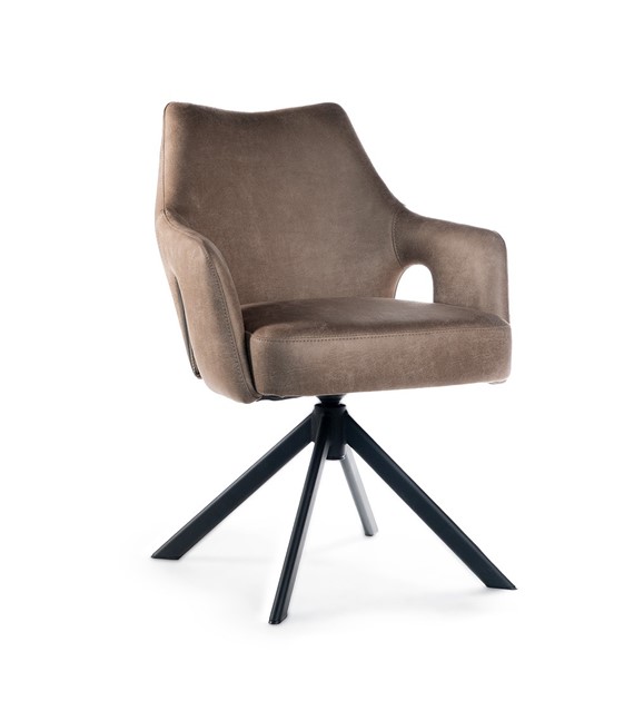 Krzesło obrotowe VESPER brązowy/czarna/BULL111